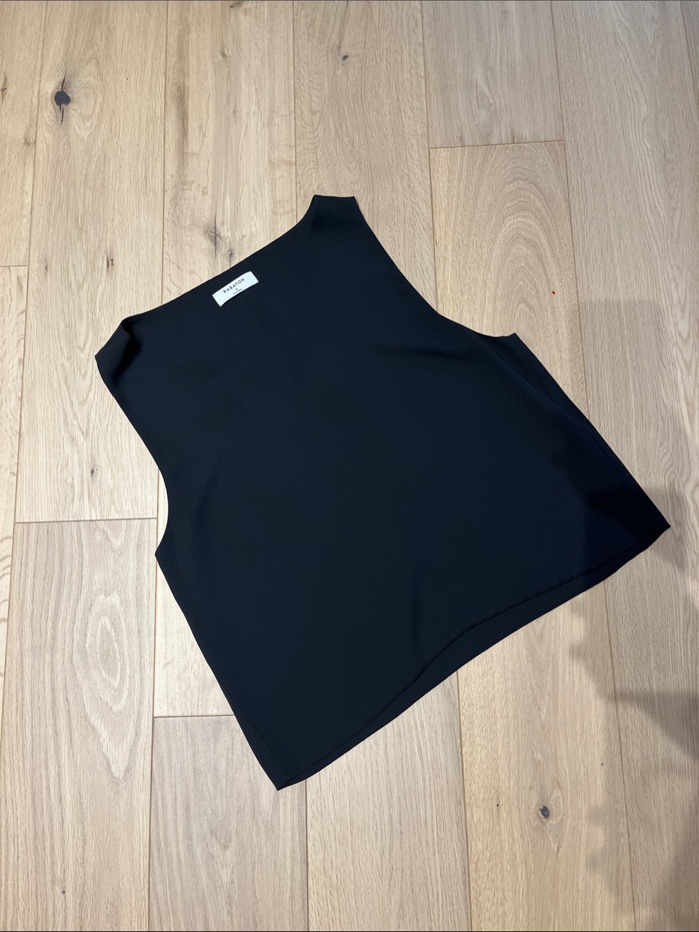 Black Sleeveless V- Neck Women's Top